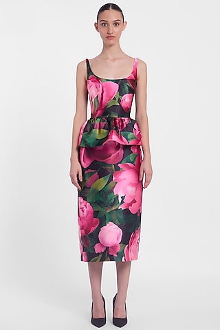 Multi-Colored Mikado Pencil Dress by Gauri And Nainika