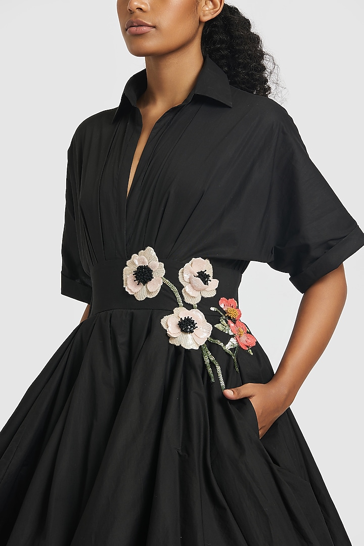 black cotton high low dress Women's Tinselltown Asymmetric V-Neck Wool Cotton High-low Dress 0/1/2 Black MEAN BLVD, Black / 0