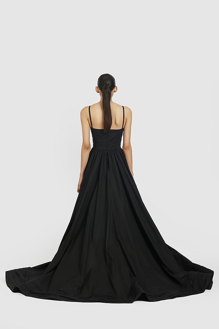 Black Cotton Romper by Gauri And Nainika at Pernia's Pop Up Shop
