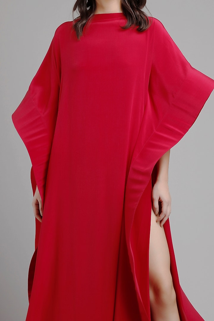 Red Kaftan Maxi Dress by Gauri And Nainika at Pernia's Pop Up Shop