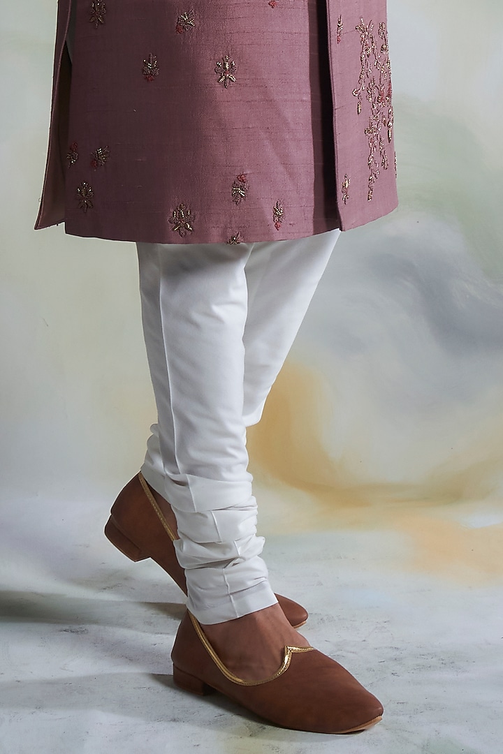 Dusty Pink Embroidered Groom Sherwani Set by Gargee Designers at Pernia's Pop Up Shop