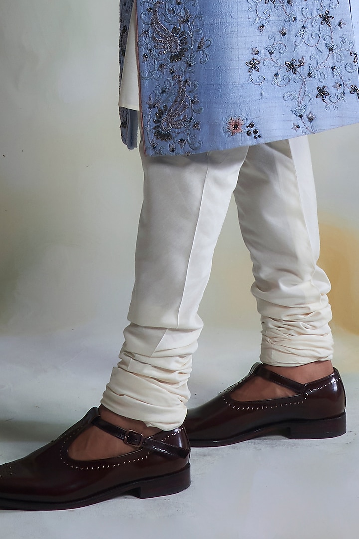 Sky Blue Embroidered Groom Sherwani Set by Gargee Designers at Pernia's Pop Up Shop