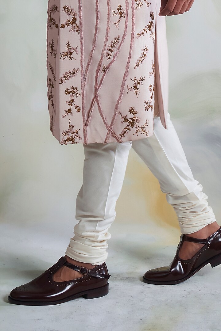 Rose Pink Embroidered Groom Sherwani Set by Gargee Designers at Pernia's Pop Up Shop