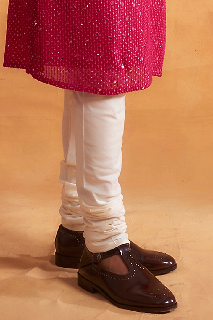 Bright Pink Embroidered Kurta Set by Gargee Designers at Pernia's Pop Up Shop