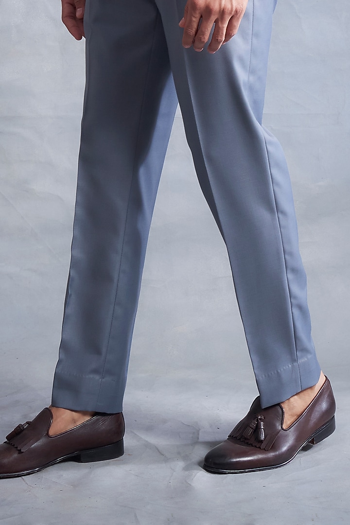 Grey Poly Viscose Wedding Bandhgala Jacket Set by Gargee Designers at Pernia's Pop Up Shop