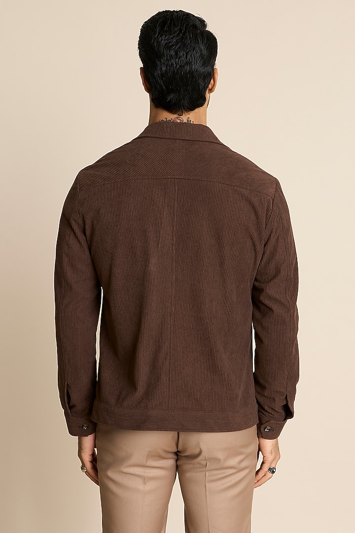 Brown Corduroy Shacket by Gargee Designers at Pernia's Pop Up Shop