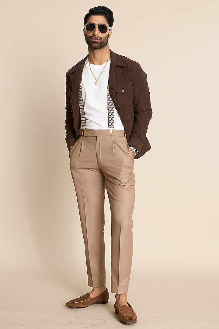 Brown Corduroy Shacket by Gargee Designers at Pernia's Pop Up Shop