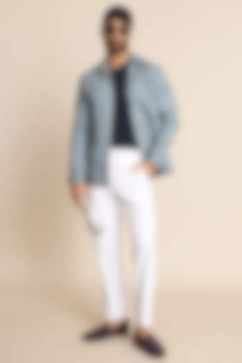 Grey Cotton Chino Shacket by Gargee Designers at Pernia's Pop Up Shop