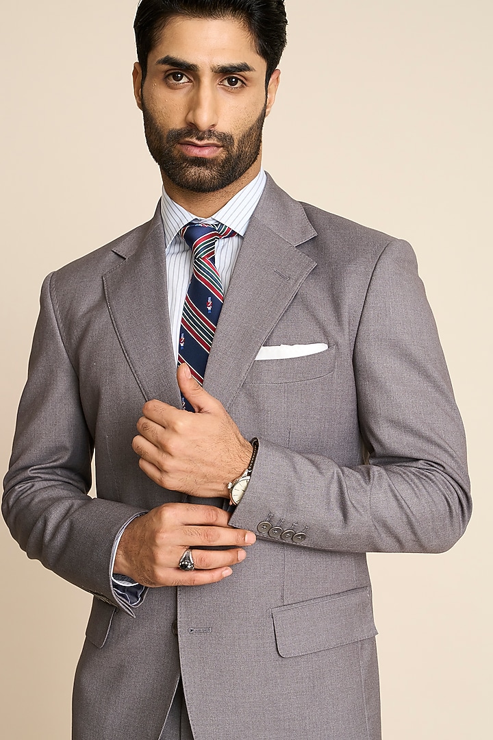 Grey Poly Viscose Suit Set by Gargee Designers at Pernia's Pop Up Shop