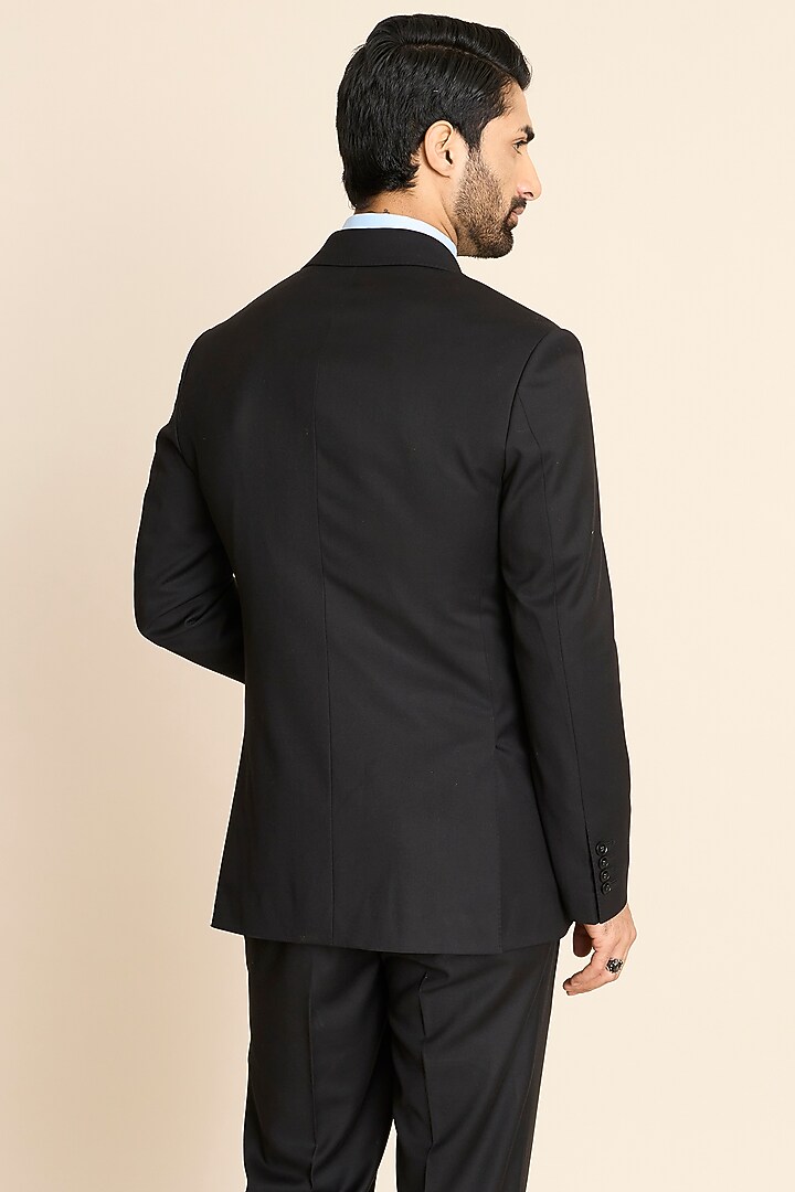 Black Poly Viscose Suit Set by Gargee Designers at Pernia's Pop Up Shop