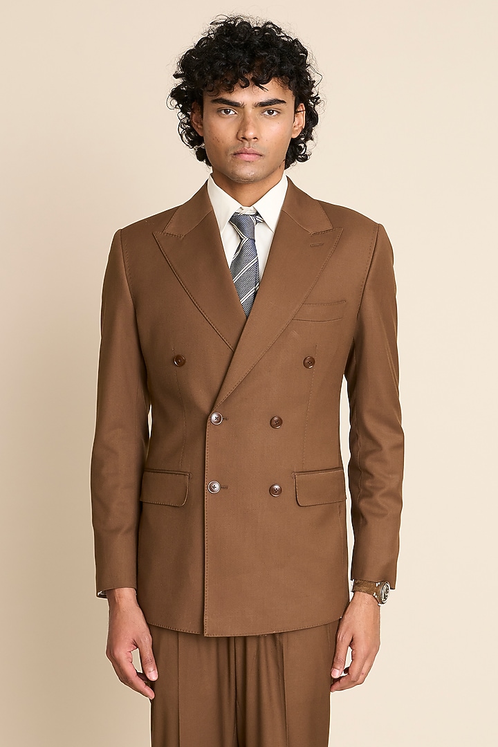 Brown Poly Viscose Suit Set by Gargee Designers at Pernia's Pop Up Shop