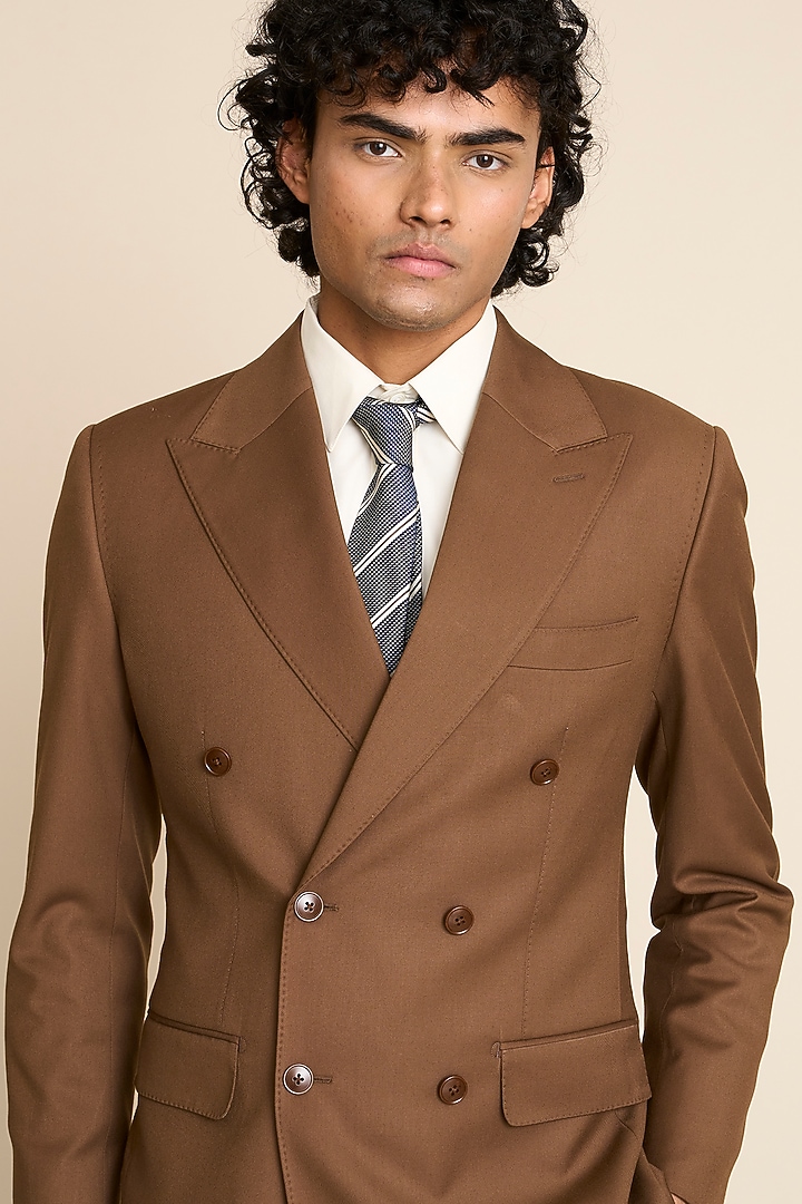 Brown Poly Viscose Suit Set by Gargee Designers at Pernia's Pop Up Shop