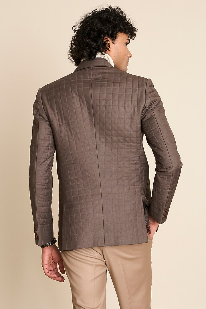 Brown Poly Viscose Blazer by Gargee Designers at Pernia's Pop Up Shop