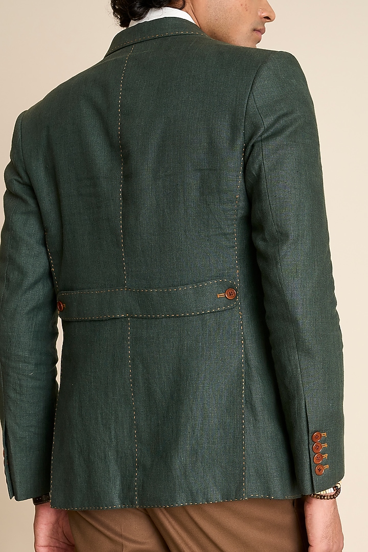 Green Linen Blazer by Gargee Designers at Pernia's Pop Up Shop