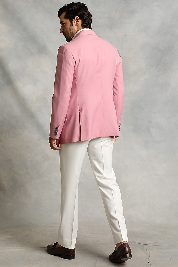 Pink Poly Viscose Blazer Set by Gargee Designers at Pernia's Pop Up Shop