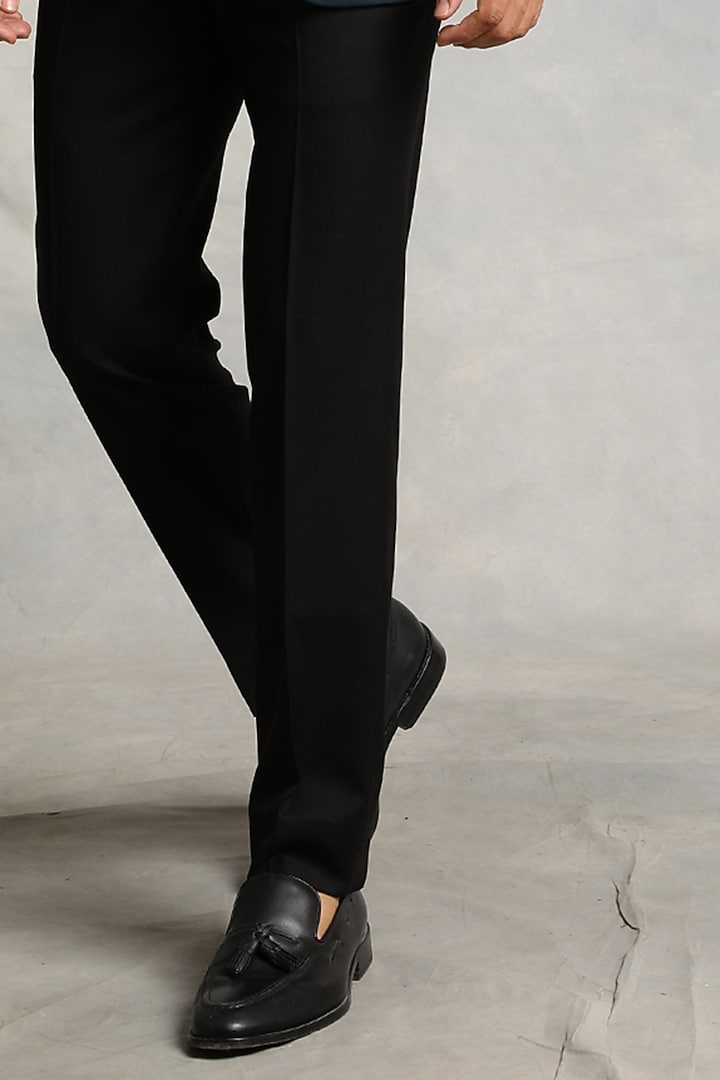 Teal Blue Poly Viscose Tuxedo Set by Gargee Designers at Pernia's Pop Up Shop