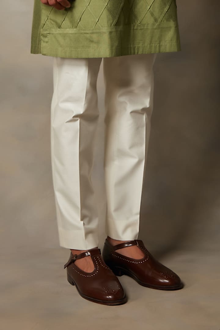 Green Embroidered Wedding Indowestern Set by Gargee Designers at Pernia's Pop Up Shop