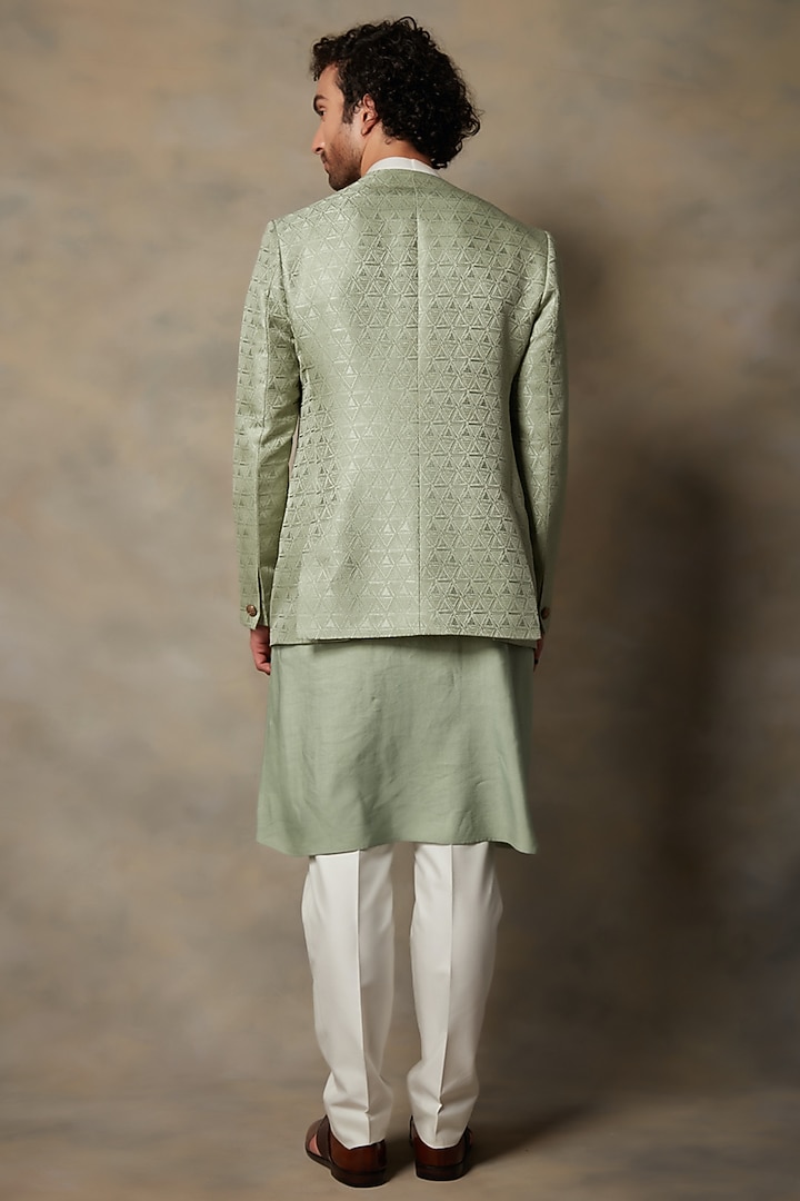 Green Dyed Wedding Indowestern Set by Gargee Designers at Pernia's Pop Up Shop