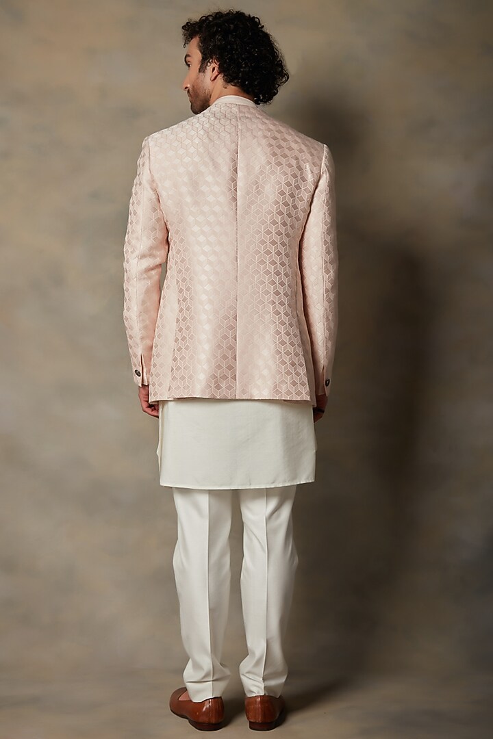 Peach Dyed Wedding Indowestern Set by Gargee Designers at Pernia's Pop Up Shop