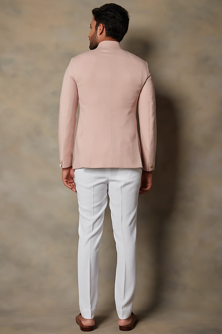 Blush Pink Polyester Jacket Set by Gargee Designers at Pernia's Pop Up Shop
