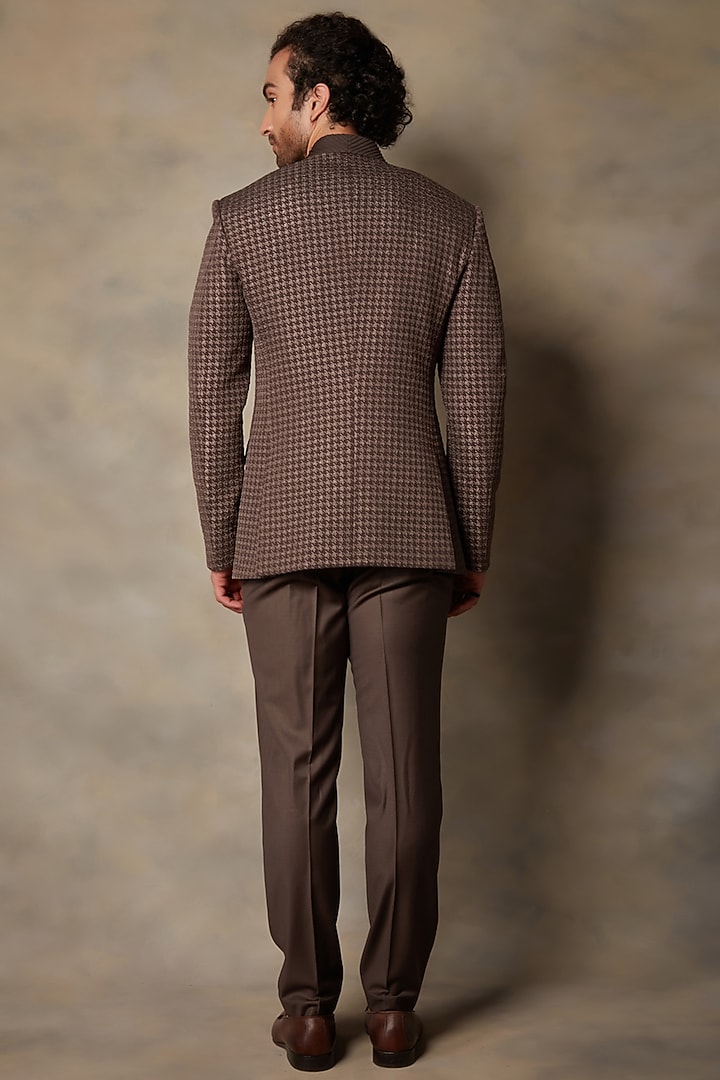 Brown Polyester Jacket Set by Gargee Designers at Pernia's Pop Up Shop
