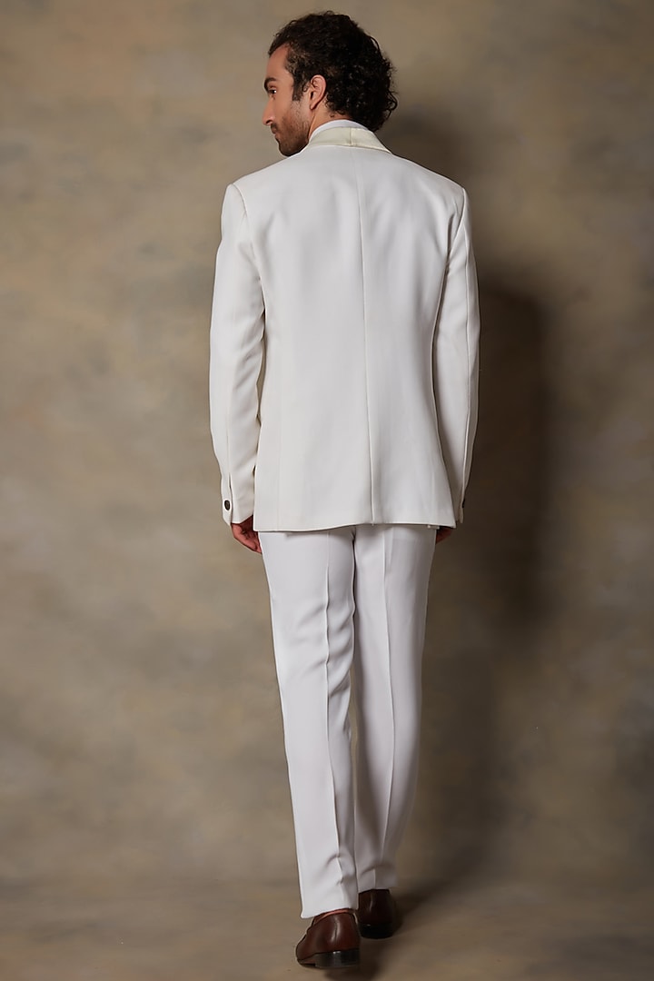 Ivory Embroidered Tuxedo Set by Gargee Designers at Pernia's Pop Up Shop