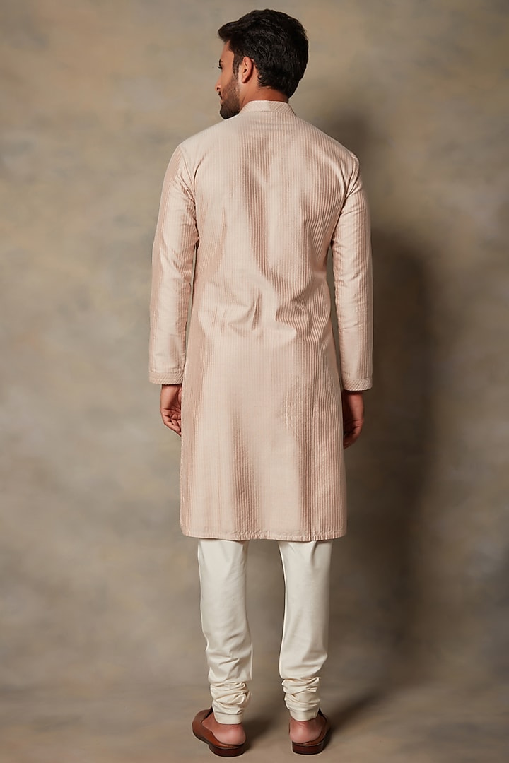 Beige Embellished Kurta Set by Gargee Designers at Pernia's Pop Up Shop