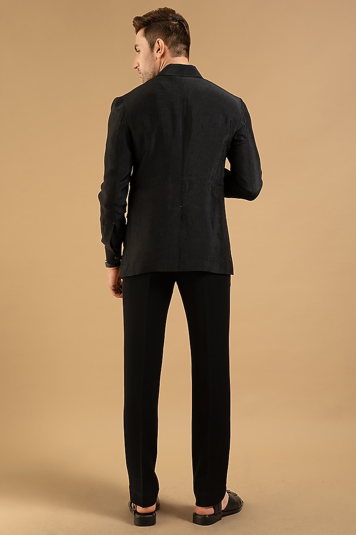 Black Polyester Shacket by Gargee Designers at Pernia's Pop Up Shop