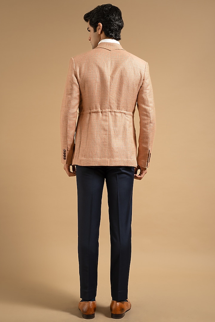 Peach Linen Blazer by Gargee Designers at Pernia's Pop Up Shop