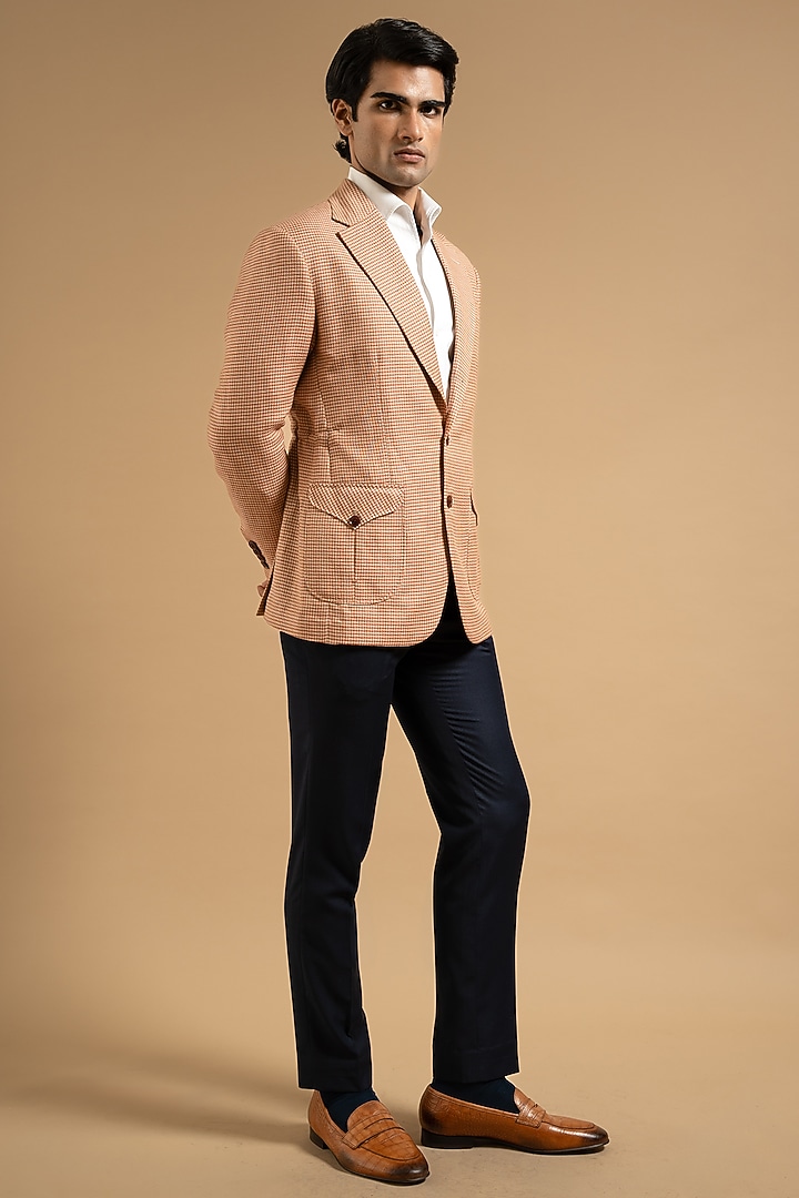 Peach Linen Blazer by Gargee Designers at Pernia's Pop Up Shop
