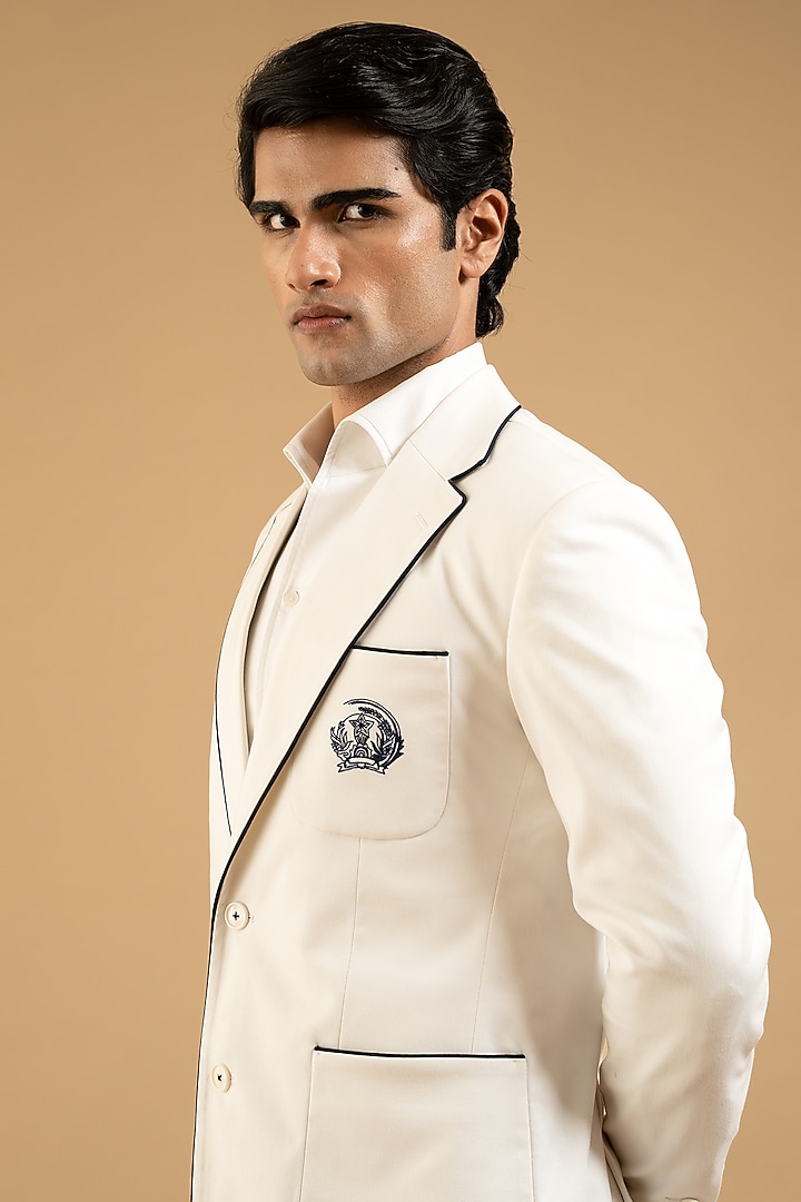 White Linen Blazer by Gargee Designers at Pernia's Pop Up Shop