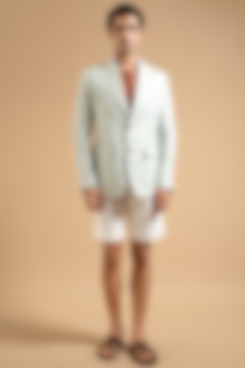 Mint Linen Blazer by Gargee Designers at Pernia's Pop Up Shop