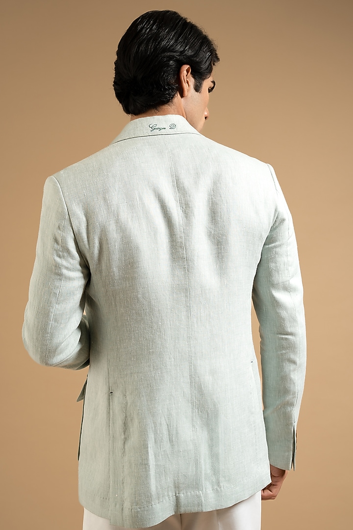 Mint Linen Blazer by Gargee Designers at Pernia's Pop Up Shop