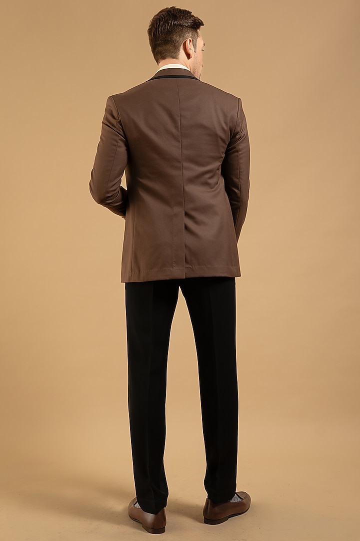 Brown Cotton Blazer by Gargee Designers at Pernia's Pop Up Shop