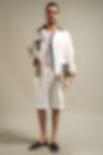 Khakhi Cotton Shacket by Gargee Designers at Pernia's Pop Up Shop