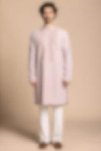 Blush Pink Polyester Embroidered Kurta Set by Gargee Designers at Pernia's Pop Up Shop