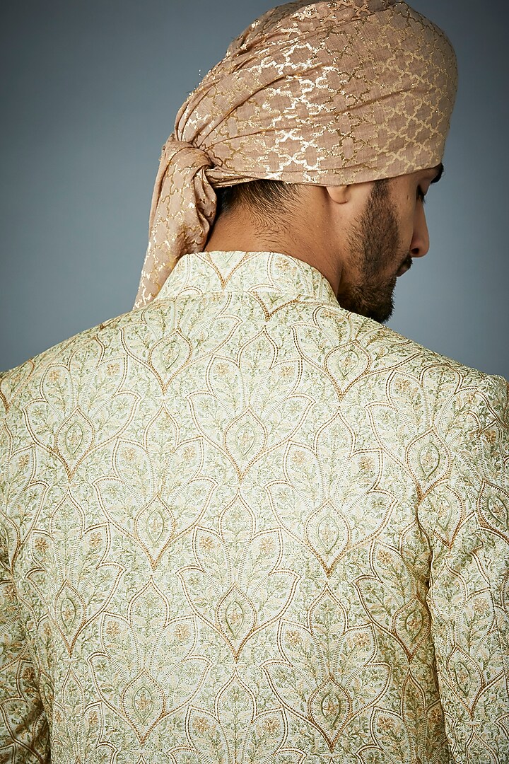 Ivory Machine Ivory Machine Embroidered Indowestern Set Design by Gargee Designers at ...