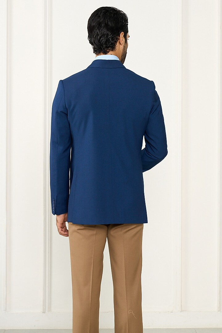 Blue Terry Wool Blazer by Gargee Designers at Pernia's Pop Up Shop