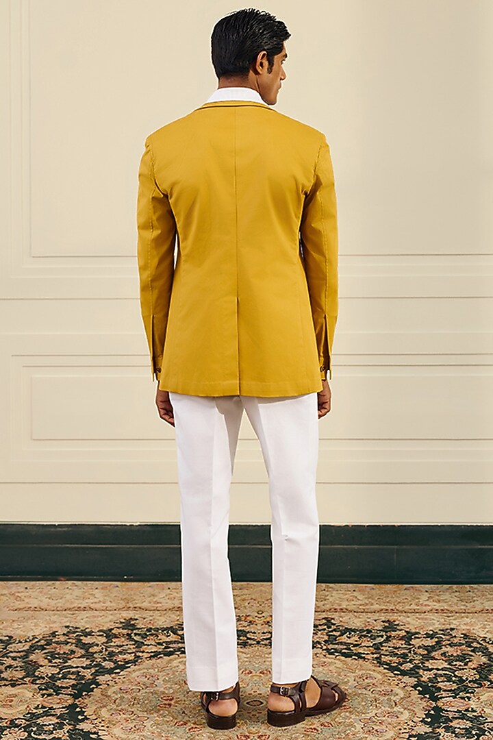 Mustard Cotton Suiting Shacket by Gargee Designers at Pernia's Pop Up Shop