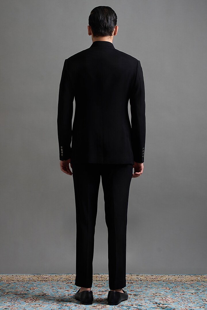 Black Polyester Embellished Jodhpuri Set by Gargee Designers at Pernia's Pop Up Shop