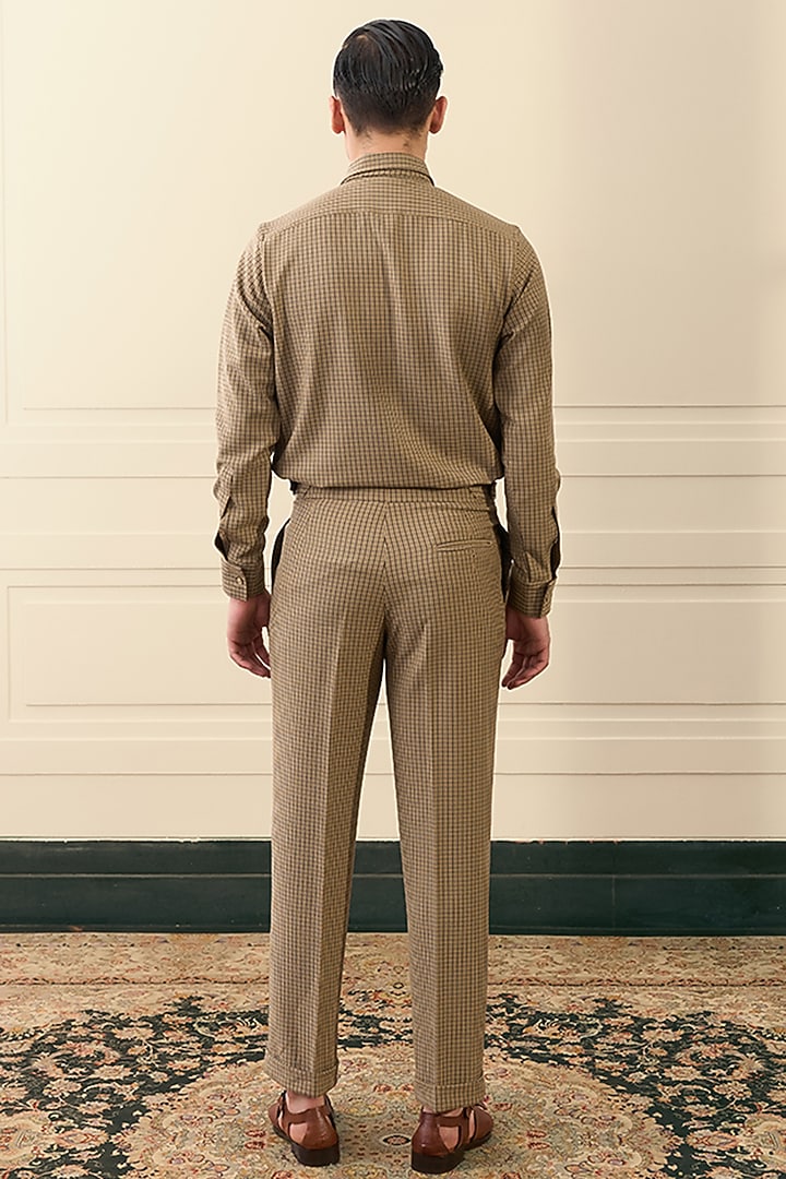 Tan Brown Polyester Blend Co-Ord Set by Gargee Designers at Pernia's Pop Up Shop