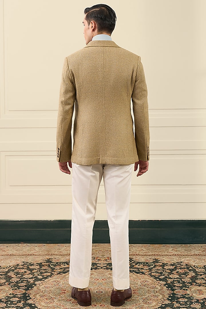 Camel Beige Wool Blazer by Gargee Designers at Pernia's Pop Up Shop