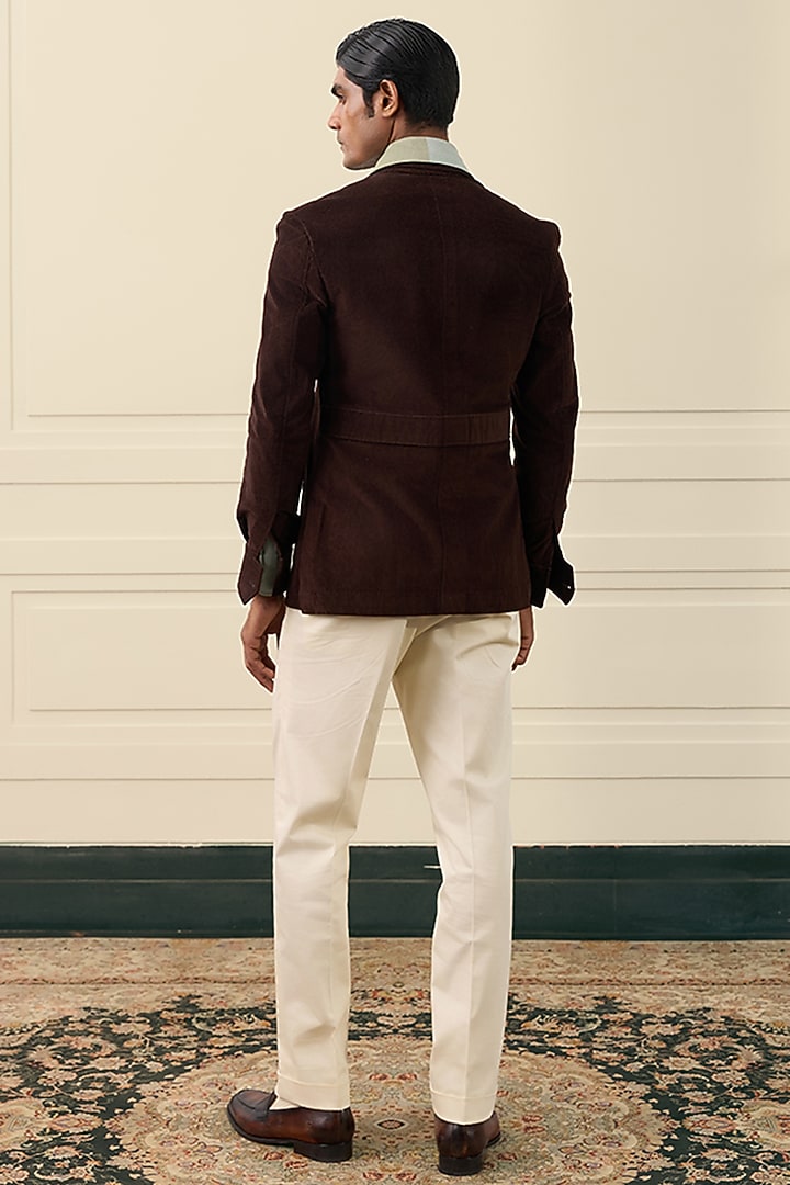 Chocolate Brown Cotton Corduroy Shacket by Gargee Designers at Pernia's Pop Up Shop