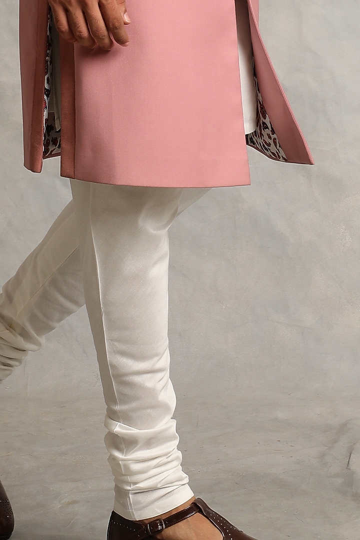 Baby Pink Poly Viscose Wedding Sherwani Set by Gargee Designers at Pernia's Pop Up Shop