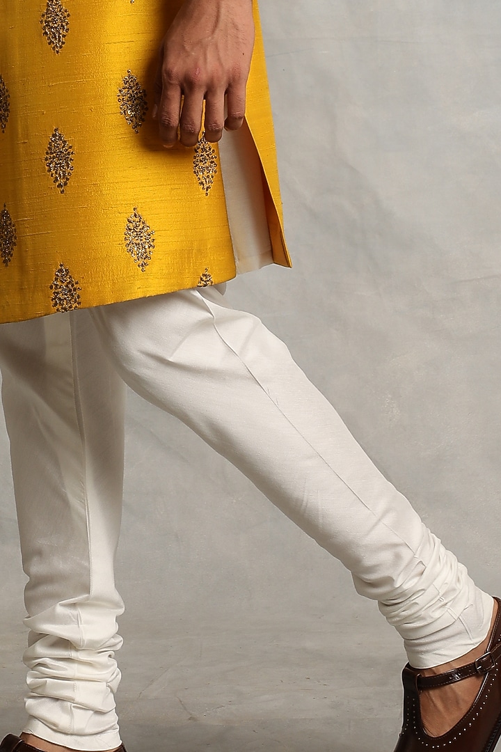 Citrus Yellow Embroidered Wedding Sherwani Set by Gargee Designers at Pernia's Pop Up Shop
