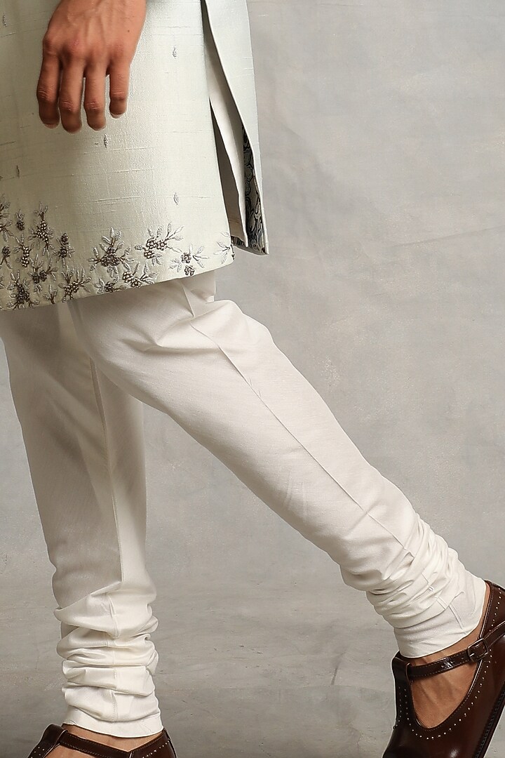 Ice Blue Embroidered Wedding Sherwani Set by Gargee Designers at Pernia's Pop Up Shop