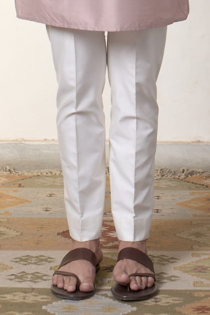Oyster Pink Poly Silk Embroidered Wedding Indowestern Set by Gargee Designers at Pernia's Pop Up Shop
