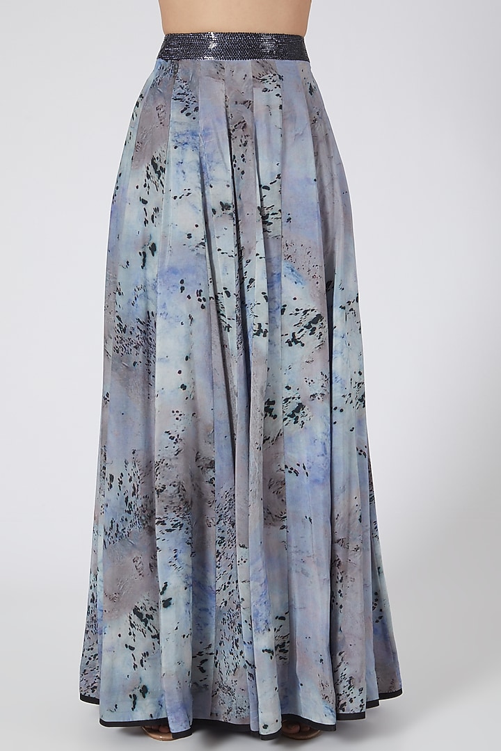 Purple & Grey Hand Embroidered Wedding Lehenga Set by Garima Bindal at Pernia's Pop Up Shop