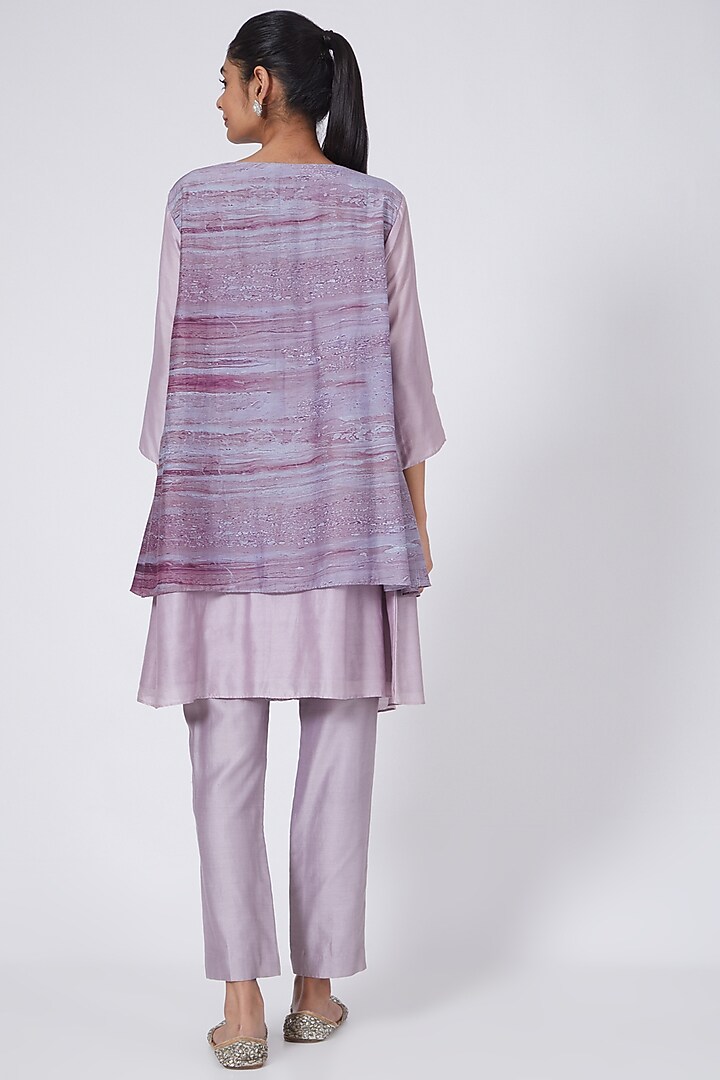 Purple & Mauve A-Line Tunic Set by Garima Bindal at Pernia's Pop Up Shop