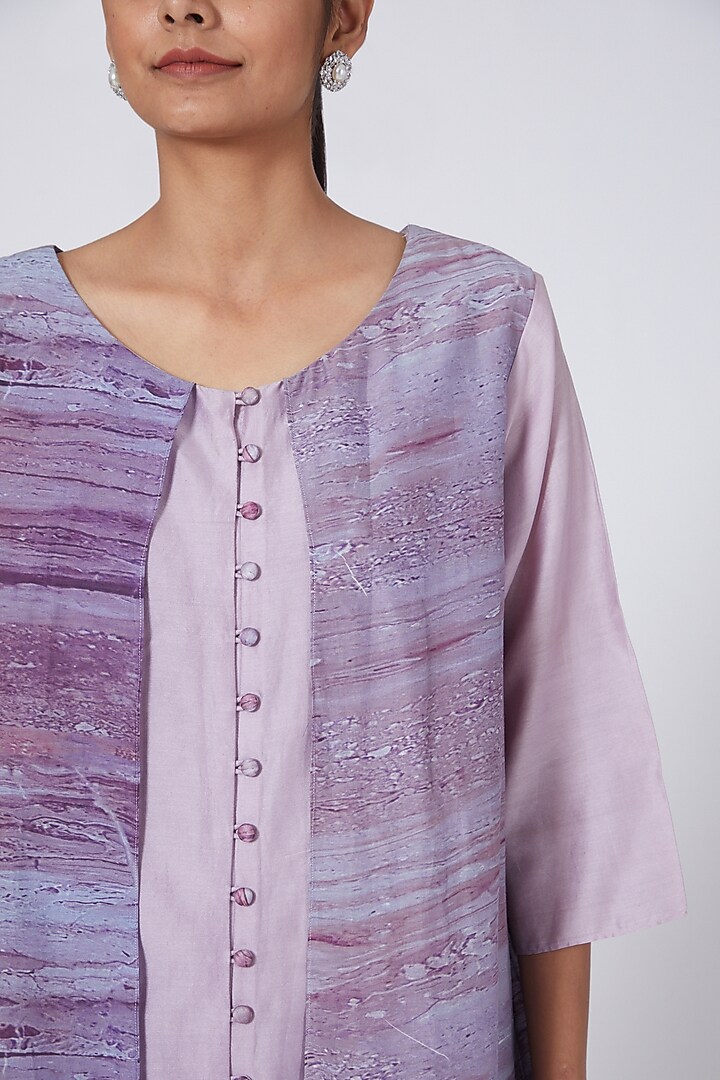 Purple & Mauve A-Line Tunic Set by Garima Bindal at Pernia's Pop Up Shop